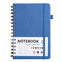 Carnet à spirale A4 en gros avec fermeture élastique, ligné, pour écriture, papier épais, pour fournitures de bureau et scolaires