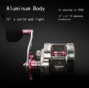 批发最大拖力 12 公斤拖钓抛钓渔线轮 铝制机身 10+1BB 6.8:1 鼓式渔线轮鱼饵 - Product Image 5