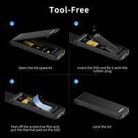 Carcasa FIDECO para SSD M.2 con Interfaz USB3.2, Transferencia de Datos de Alta Velocidad de 10 Gbps para Dispositivos de Almacenamiento Externos
