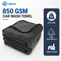 Serviette de lavage auto professionnelle en microfibre 850 GSM pour usage commercial – Vente en gros