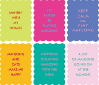 Cartes de Mahjong personnalisées en PVC durable, modernes, à bords ondulés en forme d'éventail, colorées, accessoires mignons, pour 4 joueurs, jeu à domicile, cadeaux de fête
