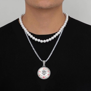 Christliche Geschenke Handgemachte Kristall Anhänger Schmuck Frauen Männer Bling Iced Out Tennis Kette Strass HipHop <span class=keywords><strong>Bibel</strong></span> Halskette - Product Image 6