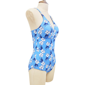 Custom Tankini Femme White <span class=keywords><strong>Flora</strong></span> Pattern Design Traje de baño Maillot De Bain Tankini Mujer Adecuado para la piscina y la playa. - Product Image 5