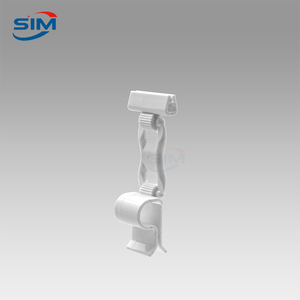 Clip d'étiquetage réglable pour PC, support de présentation de détail, <span class=keywords><strong>pince</strong></span> pour étiquette de marchandise avec bras pivotant <span class=keywords><strong>à</strong></span> 360°, certifié CE - Product Image 1
