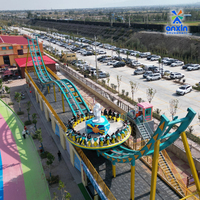 Manège tournant pour aire de jeux extérieure, parc d'attractions, grand doublet UFO, soucoupe volante en fibre de verre, usage commercial pour adultes