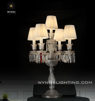 Lampe de table LED classique européenne, lampe de bureau en verre cristal, décoration moderne pour la maison, style lustre, logo personnalisé, éclairage électrique