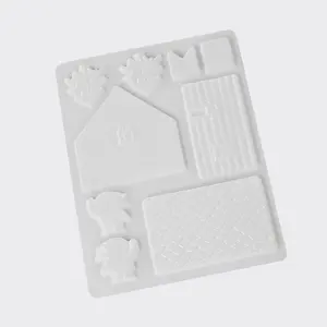 hot sales Christmas house shape barking unbreakable chocolate Jelly food grade PP Mold