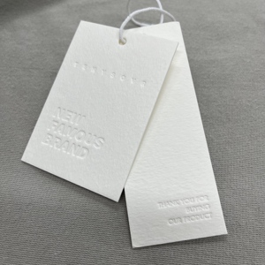 Tùy chỉnh sang trọng hangtag nhãn nổi Matte kết thúc dập nóng thẻ kinh doanh thẻ cho quần áo - Product Image 4
