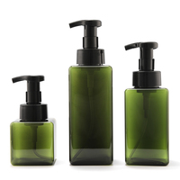 Bouteille vide en PETG de 250 ml, 450 ml, 650 ml avec pompe moussante pour shampoing, gel douche, savon liquide, avec bouchon à vis pour soins personnels