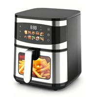 Freidora de Aire Digital Anbolife de 6L con 10 Menús, Pantalla Visible, Programación Inteligente, Interior de Acero Inoxidable Libre de PFAS, OEM ODM