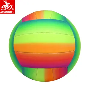 प्राप्त सीई/BSCI/Sedex आकार 5 रंगीन इंद्रधनुष समुद्र तट सबसे अच्छी कीमत थोक वॉलीबॉल गेंद