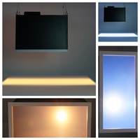 Top Vente 3D LED Veilleuse Bois Naturel Photo Cadre Carré avec Base PC Design Industriel pour Salon ou Entrepôt