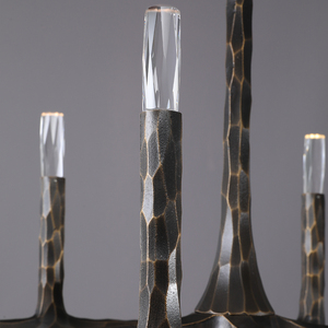 新しいヨーロッパ風メタル製廊下用ゴールド真鍮製リニアペンダント照明シャンデリア（屋内ダイニングルーム用） - Product Image 4