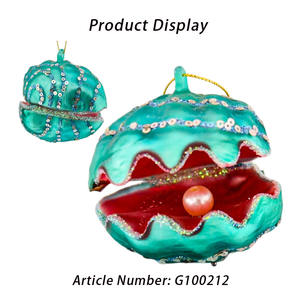 Perle Muschel Glas Schmucks cha tulle und handgemachte Muschel Schmuck Dekorationen Weihnachts baum Ornamente Urlaub Dekor - Product Image 4
