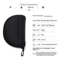Étui rigide portable antichoc avec fermeture éclair pour lunettes de sport personnalisées de haute qualité (basketball, football et alpinisme)