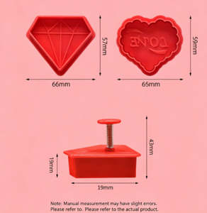 <span class=keywords><strong>Emporte</strong></span>-pièces Cœur Saint-<span class=keywords><strong>Valentin</strong></span>, Moule à Pression en Forme de Rose et de Diamant, Outils de Décoration de Gâteaux en Fondant DIY - Product Image 6