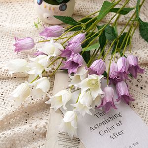 CallaFloral - Flores Artificiales de Color Blanco y Morado, Decoración para Bodas en Interiores, 12 Tallos - Product Image 1