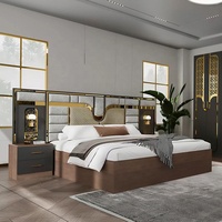 Ensemble de Chambre à Coucher Complet Moderne, Grand Lit Double en Bois, Mobilier de Maison de Luxe