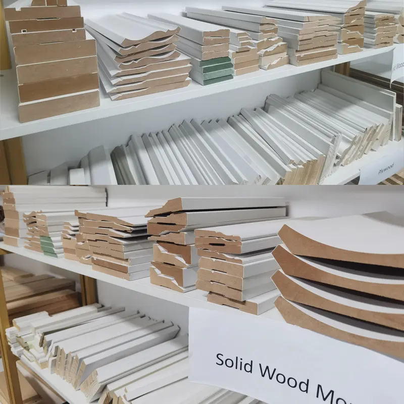 Immediate Delivery Primed MDF Wood Mouldings Free Samples MDF Modern Baseboard Wood Skirting Board