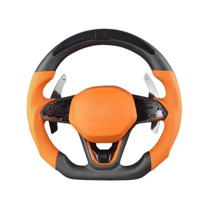 พวงมาลัยคาร์บอนไฟเบอร์พร้อมแป้นเปลี่ยนเกียร์สำหรับรถยนต์ vw Golf gti 7 7.5 Mk7 7,5 <span class=keywords><strong>7r</strong></span> R Mk7r <span class=keywords><strong>audi</strong></span> A3 8v JETTA Tiguan อุปกรณ์ตกแต่ง - Product Image 4