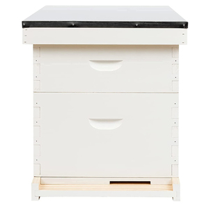 Ruche Langstroth assemblée et peinte à 10 cadres, kit complet avec cadres en bois et fondation en cire d'abeille pré-imprégnée - Product Image 4