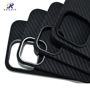 Plastic Ring Design Full Ultra-Thin Phone Case Aramid Carbon Fiber Mobile Cover For iPhone 14 Pro Max
