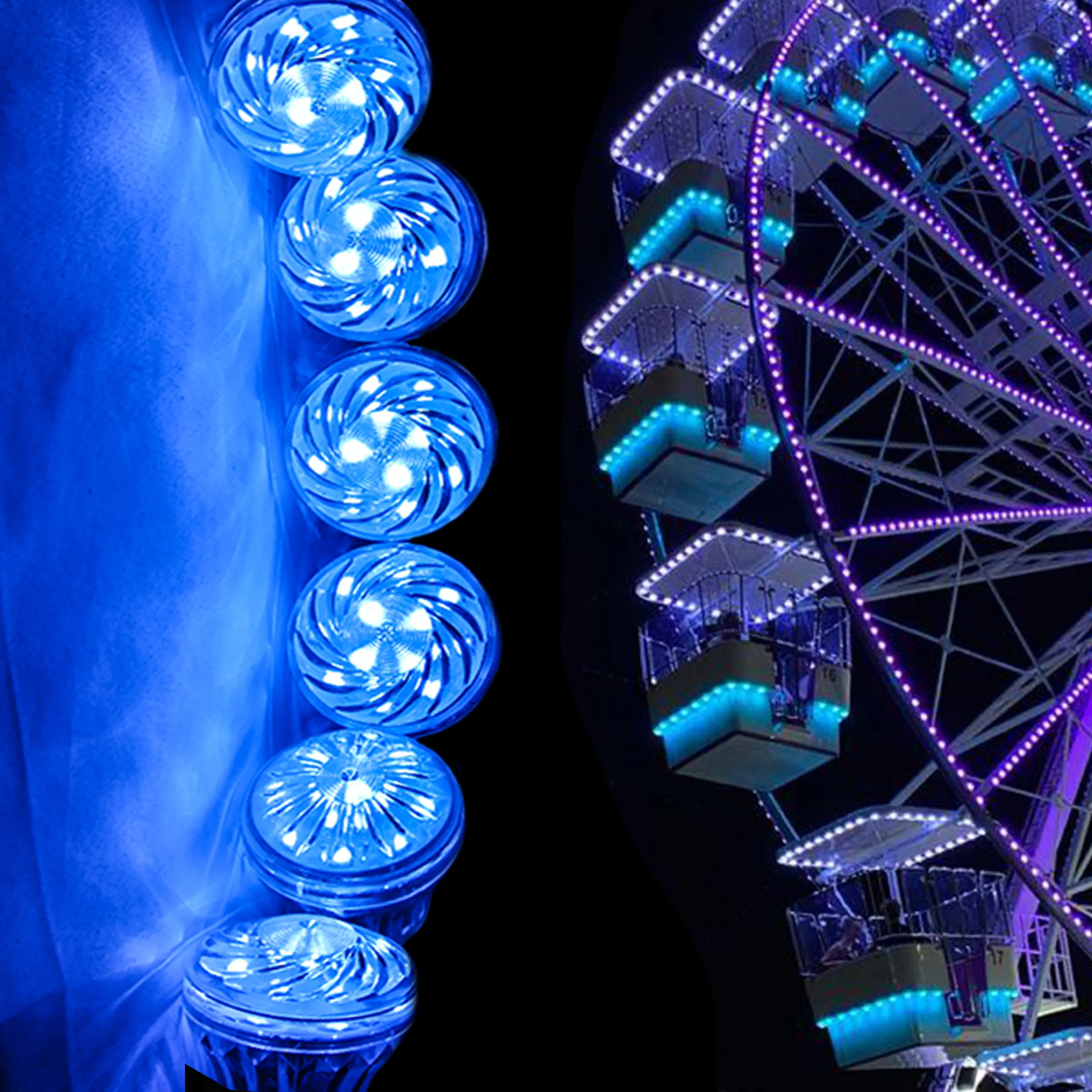 SHIJI punto esterno sorgente luminosa 60mm 18 Pixel programmabile carnevale luce a LED per luna park luna park
