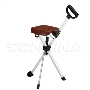<span class=keywords><strong>Canne</strong></span> de marche portable en aluminium à 3 pieds avec siège, pliable en un clic, chaise-<span class=keywords><strong>canne</strong></span> pour personnes âgées, utilisation en extérieur - Product Image 4
