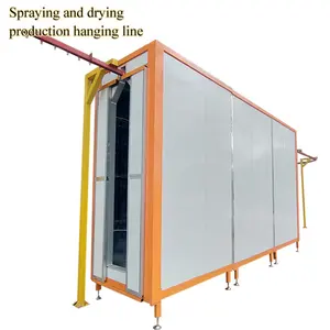Equipamento eletrostático para pintura, equipamento de pulverização de plástico para pendurar linha de produção
