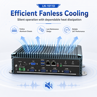 Mini PC Compacto Sin Ventilador con Doble LAN, 6 Puertos COM, USB, HD, VGA, MSATA, SATA SSD para Kiosco, Automatización, Gateway, Compatible con Windows y Linux