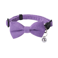 Nouveau collier pour chat et chiot en tissu non tissé avec clochette et nœud, vente en gros