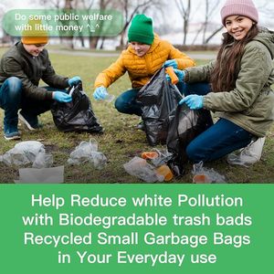 Small Trash Bags, 100 Counts Disposable Mini Biodegradable Unscented Black Garbage Bags, Bulk Tiny Can Liners for Kitchen - Product Image 6