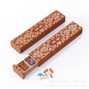 กล่องใส่ยาไม้แบบ 7 วัน พร้อมช่องจัดเก็บยาและวิตามินสำหรับการเดินทาง - Product Image 2