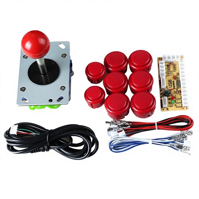 Diy Arcade Gaming Parts Joystick Controller Kit Switch Push Buttons Usb Encoder Pcb Board With Wires Diy Arcade Parts Kit