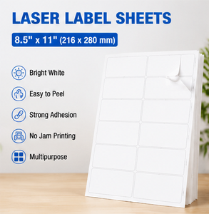 Etiquetas de Papel Rectangulares Autoadhesivas de 4x2 Pulgadas, 10 por Hoja, Impresión Offset Duradera, Compatibles - Product Image 2