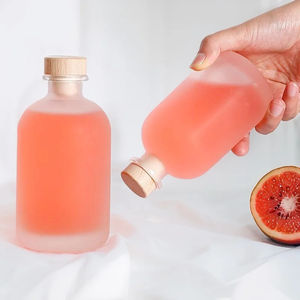 Bouteilles en verre dépolies transparentes de 250 ml, 375 ml, 500 ml pour jus de fruits, liqueurs, vins, boissons alcoolisées, vodka, whisky avec bouchon – Vente chaude - Product Image 3