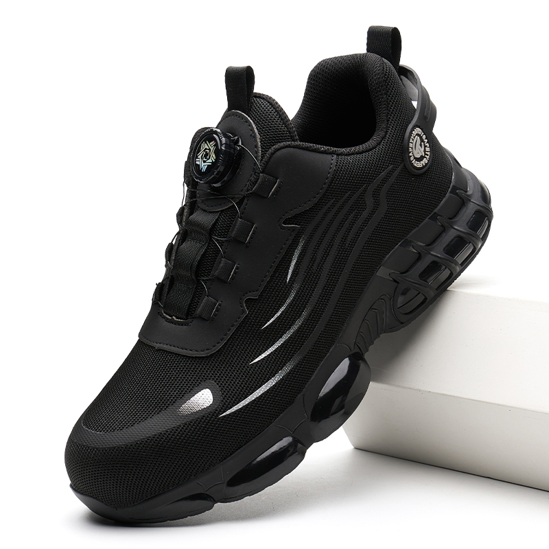 Chaussures De Sécurité Légères Respirantes – Basket Antidérapante Avec Embout Acier – Lacet Bouton Pivotant – Homme/Femme – Confort Toute La Journée