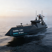 Plateforme professionnelle de relevé des fonds marins, bateau autonome multi-capteurs sans pilote pour la surveillance des surfaces marines