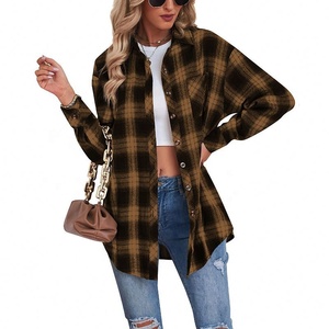 Neu Eingetroffen Neues Lässiges Boyfriend-Loose-Fit Kariertes Hemd - Product Image 3
