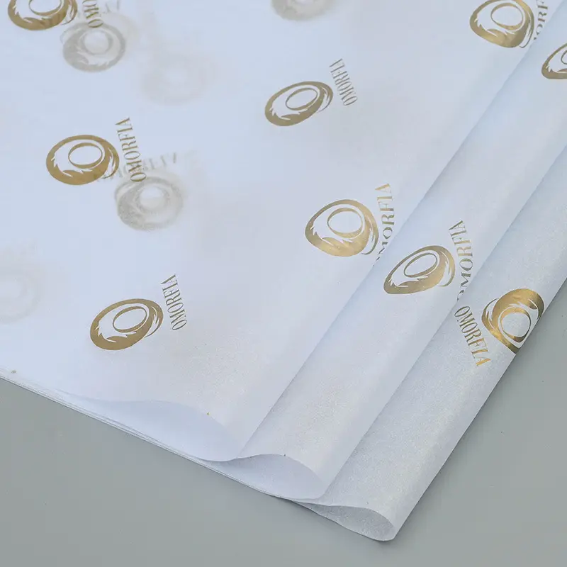 Großhandel 17 gsm buntes Verpackungspapier individuell bedrucktes Logo Geschenkpapier Kleidung Seidenpapier