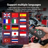 JDIAG BT105 Probador de Baterías de Coche OBD2 6V 12V 24V 100-2000 CCA 2Ah-220Ah, Analizador de Sistema de Batería Automotriz, Diagnóstico de Batería de Coche