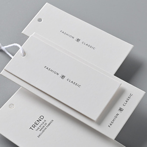 Custom Luxury Recycled Hanging Labels with Embossed Logo <b>Swing</b> Paper Hang Tags for Clothing Bags & Shoes - Product Image 2