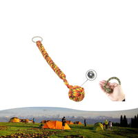 Kit de survie portable en nylon pour la défense personnelle, porte-clés poing de singe avec bille en acier