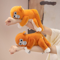 Boneka Monyet Hutan Lengan Panjang Custom Grosir dengan Tangan Velcro, Boneka Monyet Viral dari Kebun Binatang, Boneka Monyet Peluk