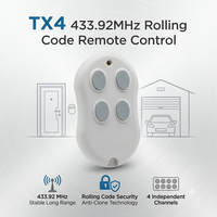 Télécommande de garage TX4 100 % compatible avec TX2, TX SMALL, TX2 COLOR 433,92 MHz, ouvre-porte à code roulant