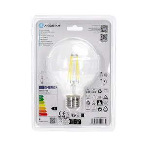Lampadina LED a filamento G95 E27 8W trasparente, ideale per illuminazione decorativa ed efficienza energetica in spazi interni. - Product Image 3