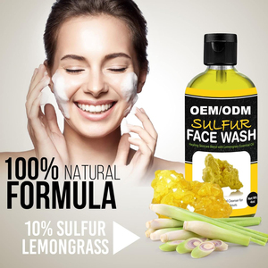 10% soufre nettoyant pour le visage doux <span class=keywords><strong>dégraissant</strong></span> <span class=keywords><strong>Anti</strong></span>-acné exfoliant tout <span class=keywords><strong>naturel</strong></span> soufre nettoyant pour le visage 4oz - Product Image 1