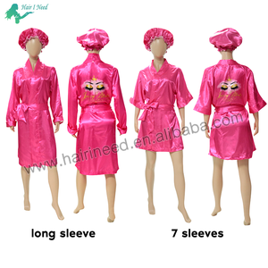 Logo personalizzato 7 maniche nero rosa blu colorato abito di raso pigiama di seta per la festa di notte di nozze gonna - Product Image 4