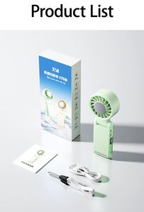 Rechargeable 3000mAH Mini Turbo <b>Handheld</b> Outdoor Wearable Plastic Foldable Clip Battery Operated <b>Fan</b> - Product Image 5