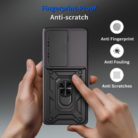 Coque de Téléphone Antichoc Blindée avec Cache Coulissant de Confidentialité pour Infinix Note 50 Pro Plus Note50 4G 50X Note 40 Pro 30 Smart 10 Plus Pop 10